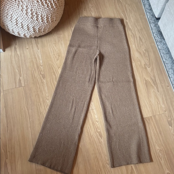 Lovers + Friends Tan Wide Leg Knit Pants - Picture 4 of 4